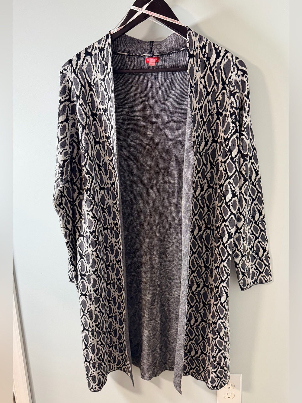 GUESS Open Front Long Cardigan